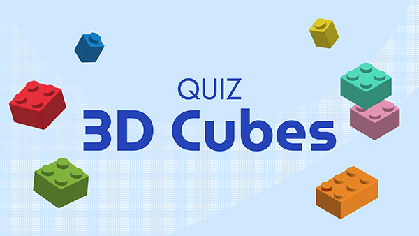 Interactive 3d cubes quiz template