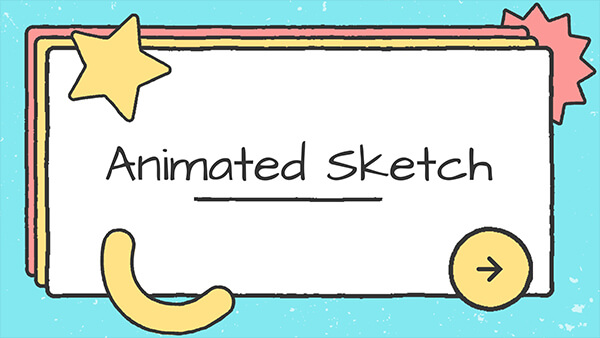 animate presentation ppt Interactive Animated sketch presentation template