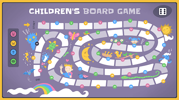 Interactive Children's board game template