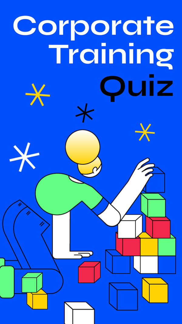 Interactive Corporate training quiz mobile template