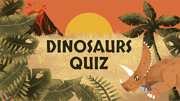 Interactive Dinosaurs quiz template