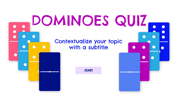 Interactive Dominoes quiz template