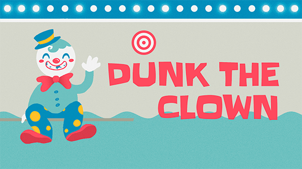 Interactive Dunk the clown quiz template