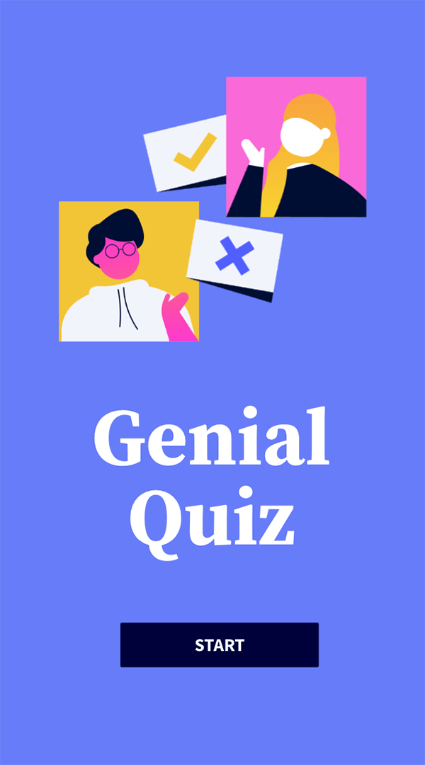 Interactive Genial quiz mobile template