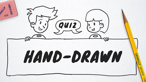 Interactive Hand-drawn quiz template