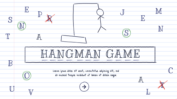 Interactive Hangman game template