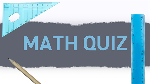 Interactive Math quiz template