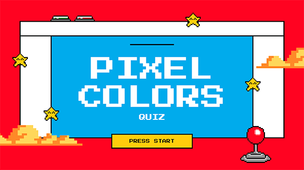 Interactive Pixel colors quiz template