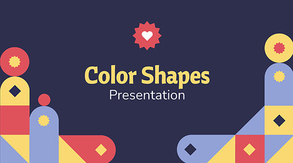 Modèle interactif Présentation formes et couleurs