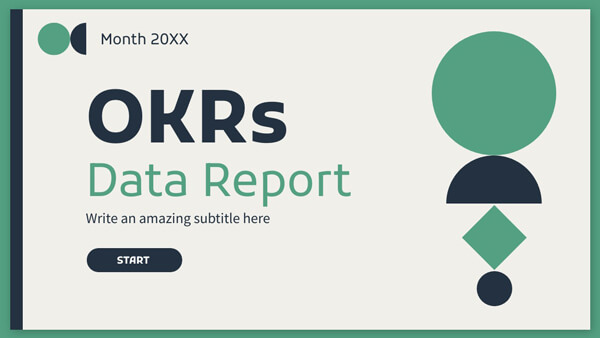 Modèle interactif Rapport okr formes