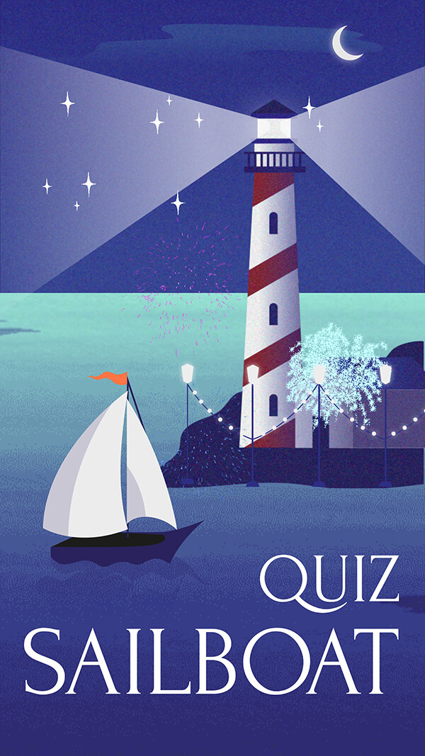 Interactive Sailboat quiz mobile template