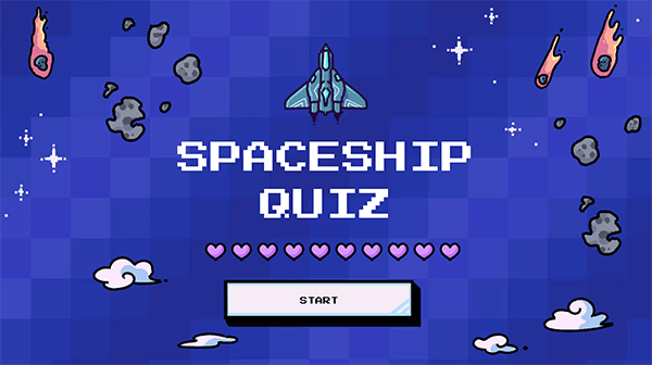 Interactive Spaceship quiz template