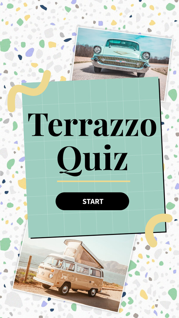 Interactive Terrazzo quiz mobile template