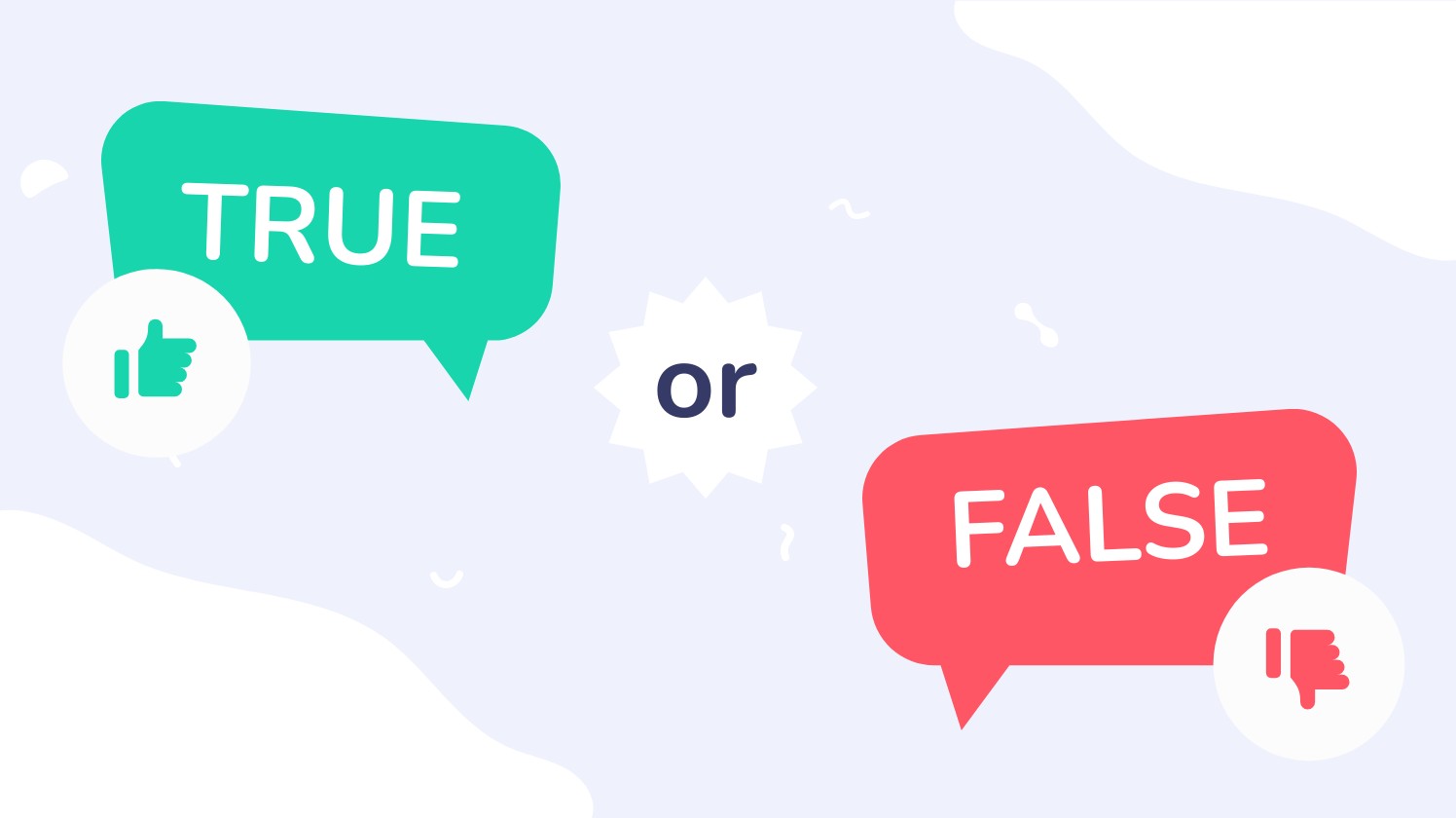 Interactive True or false quiz template