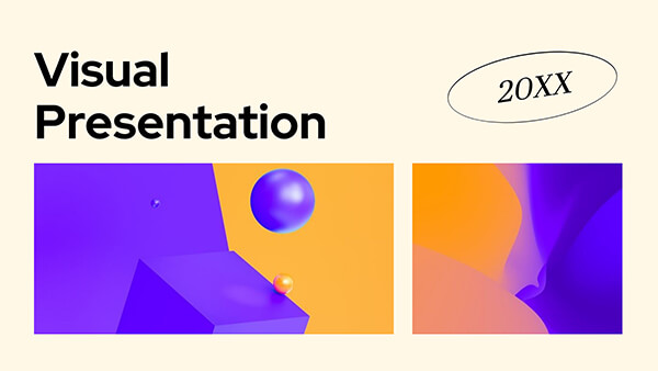 powerpoint presentation create online Interactive Visual presentation template