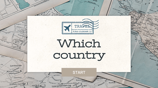 Interactive Which country quiz template