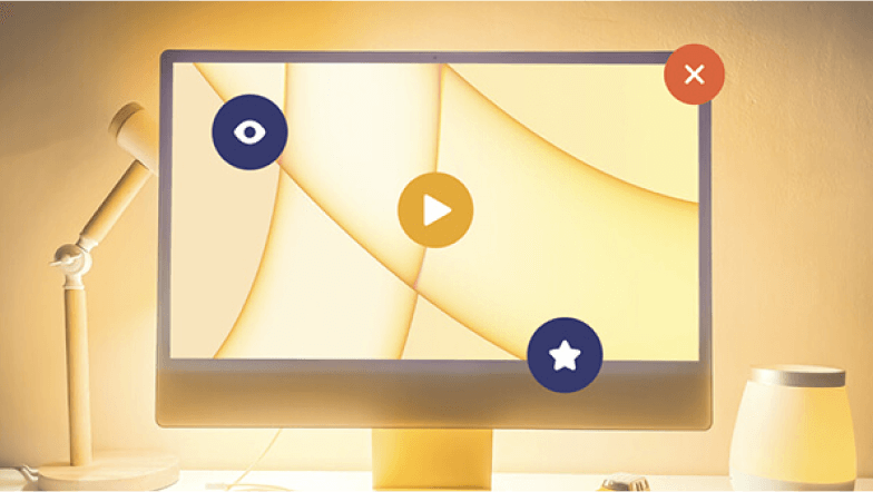presenting video presentation Interactive image templates