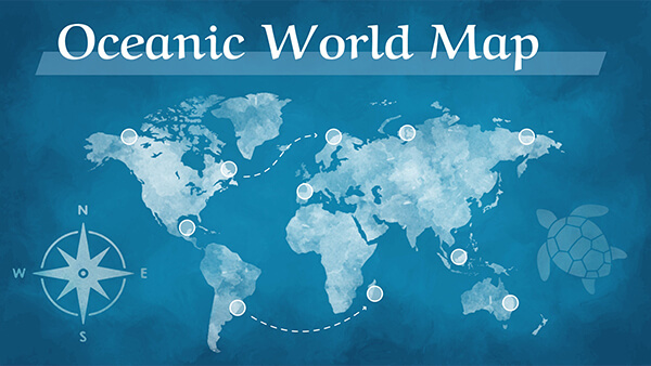 Oceanic World Map