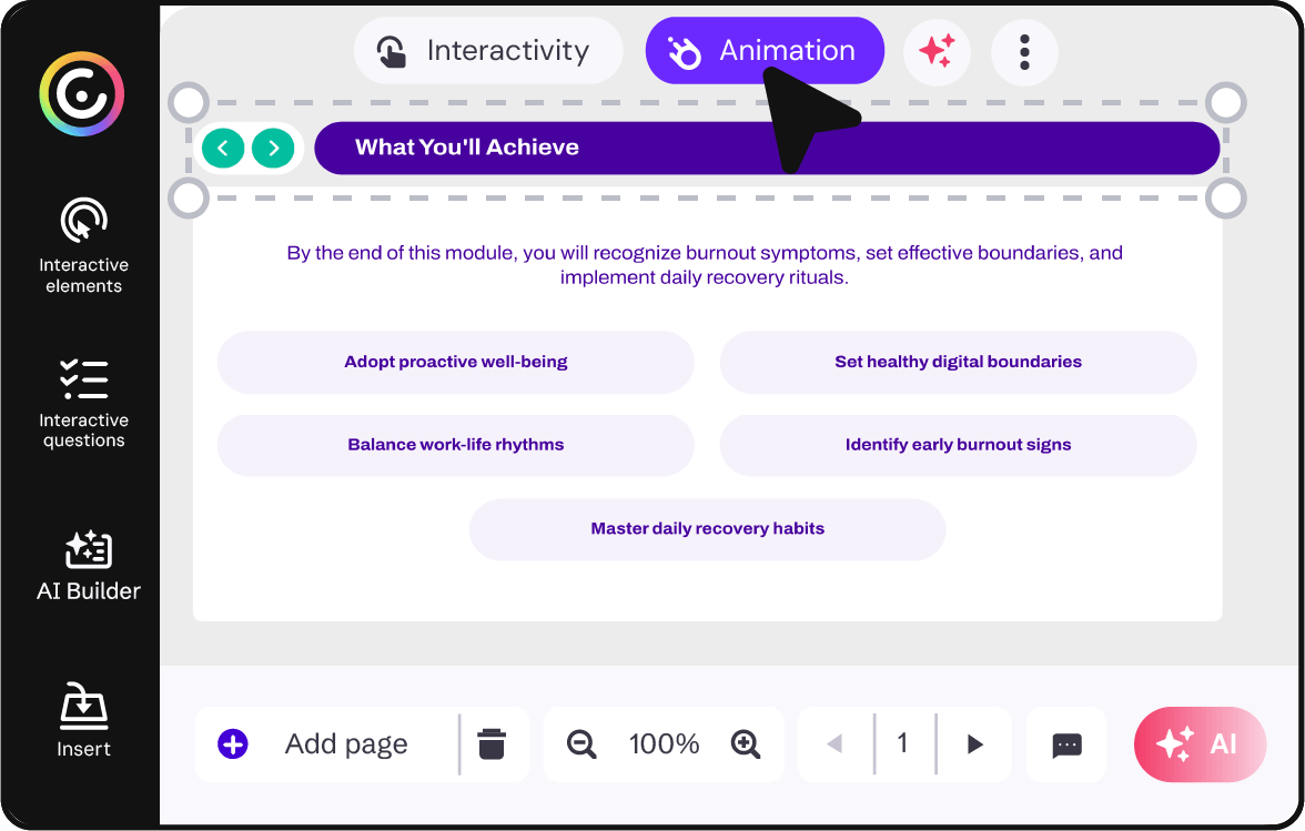 screenshot ai creation second step - edit