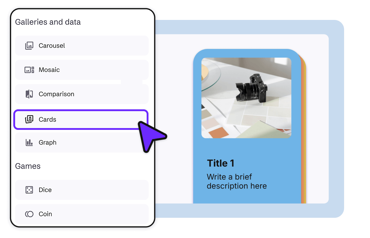 Step 1 - How to make Flipcards or Flashcards in Genially