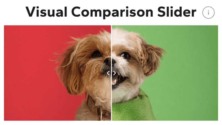 Visual comparison slider