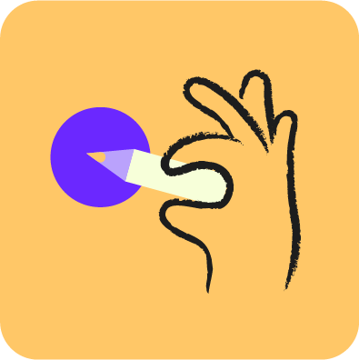 drawing of a hand with a pencil over orange background to represent edition