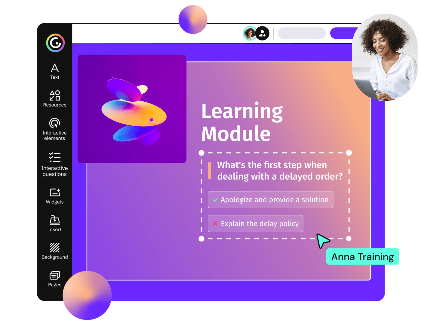 O Genially possui um editor visual intuitivo.