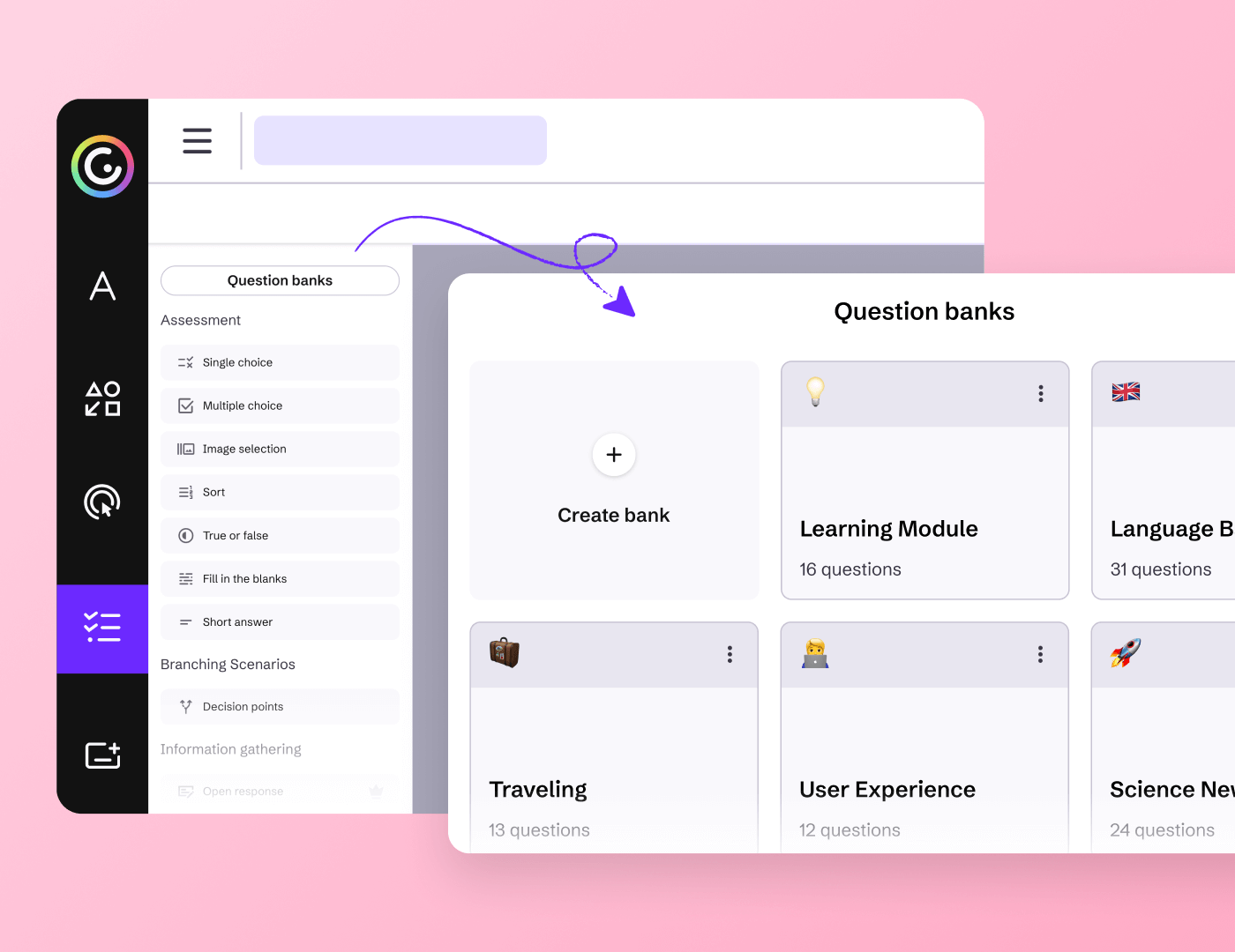 Features_QuizBuilder_Create a bank of reusable questions