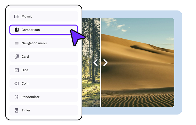 Choose a card style in Genially to create a flipcard
