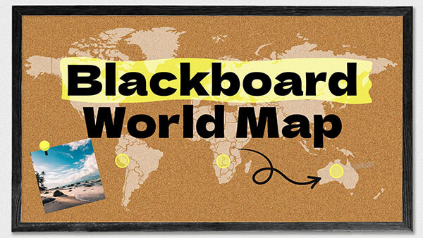 Blackboard World Map