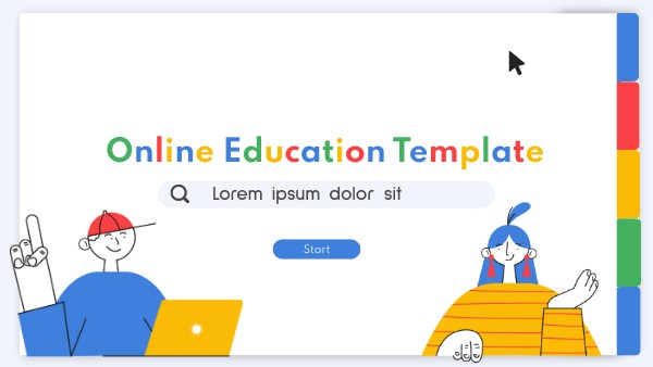 Modèle interactif Présentation éducation en ligne