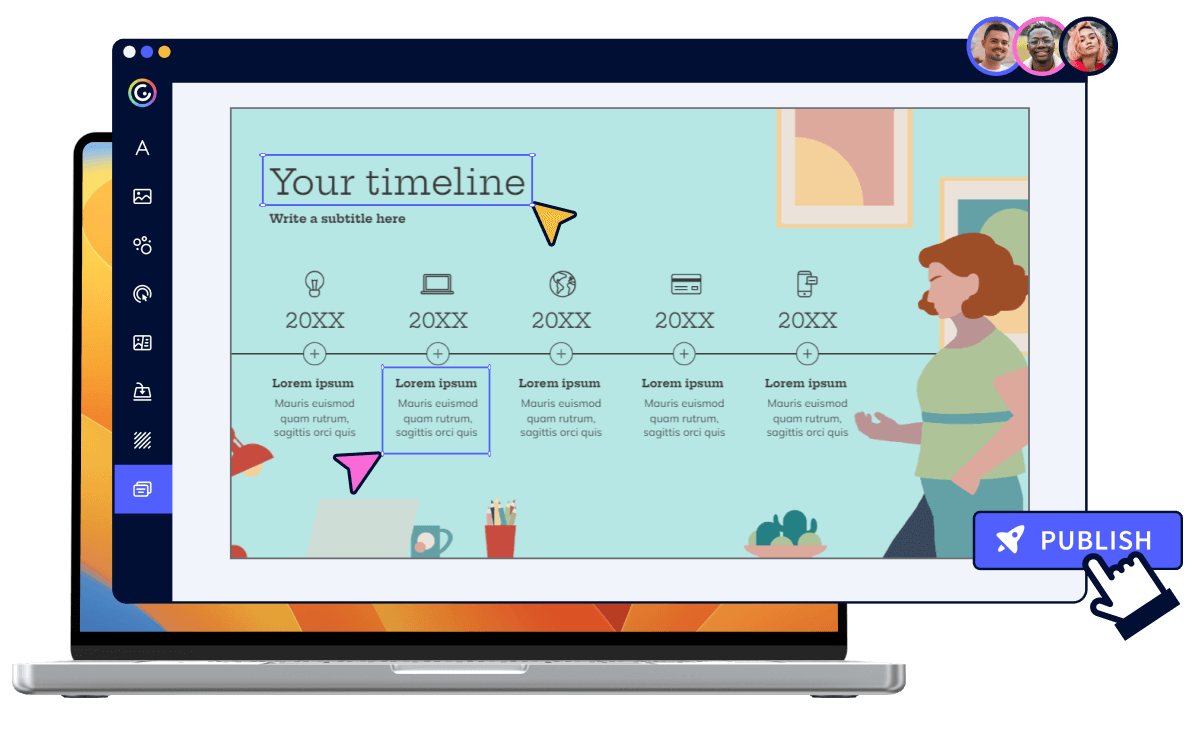 Create interactive timelines with Genially