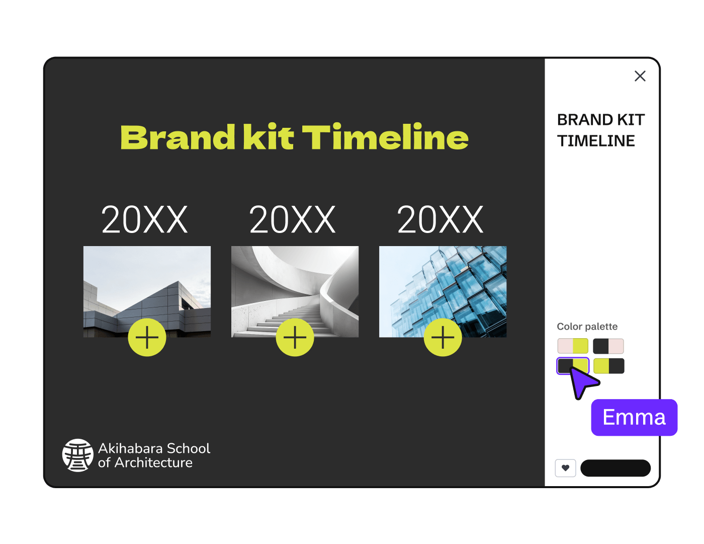 Palettes de couleurs personnalisées dans le Kit de Marque