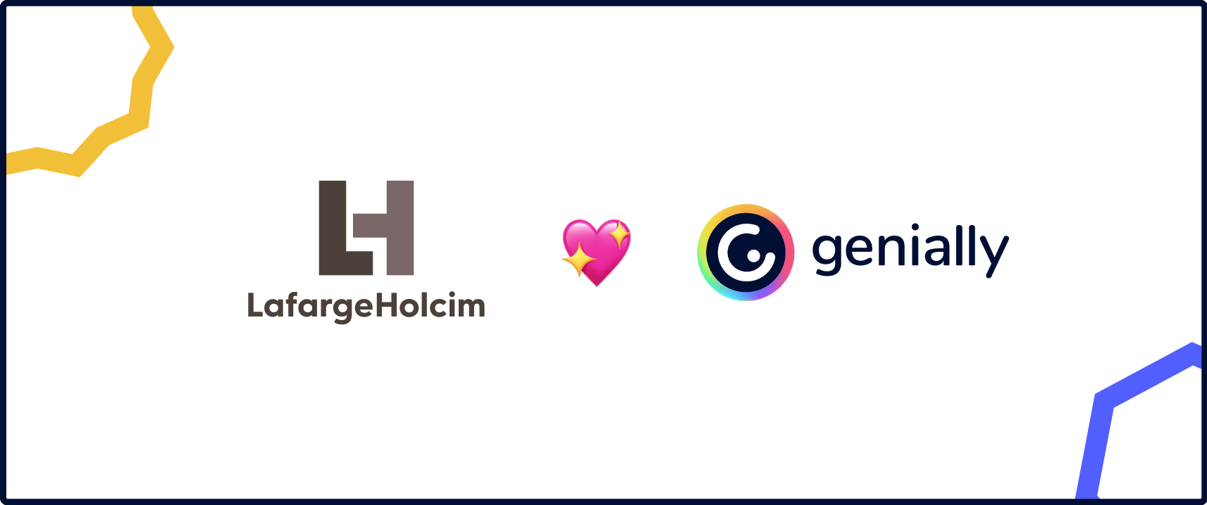 Composition with the Holcim La Farge logo and the Genially logo