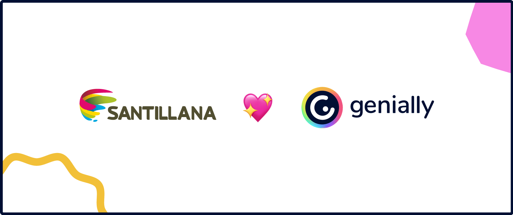 Composition featuring the Genially logo and Santillana logo.