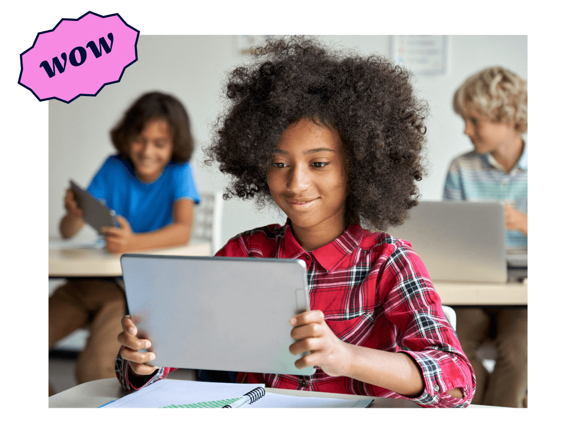 A class using Genially on tablets and computers