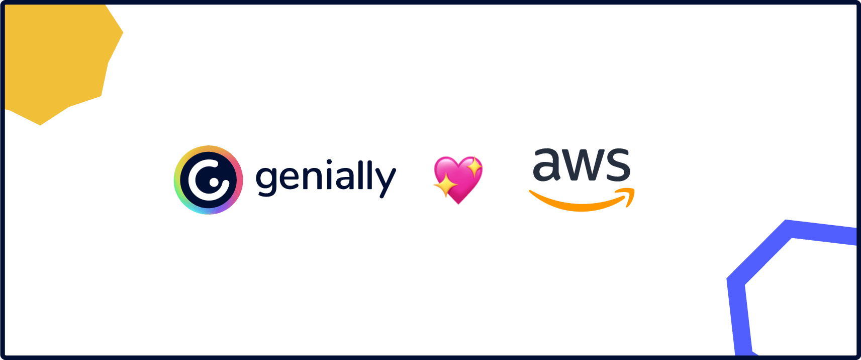 Illustration of AWS and Genially logos