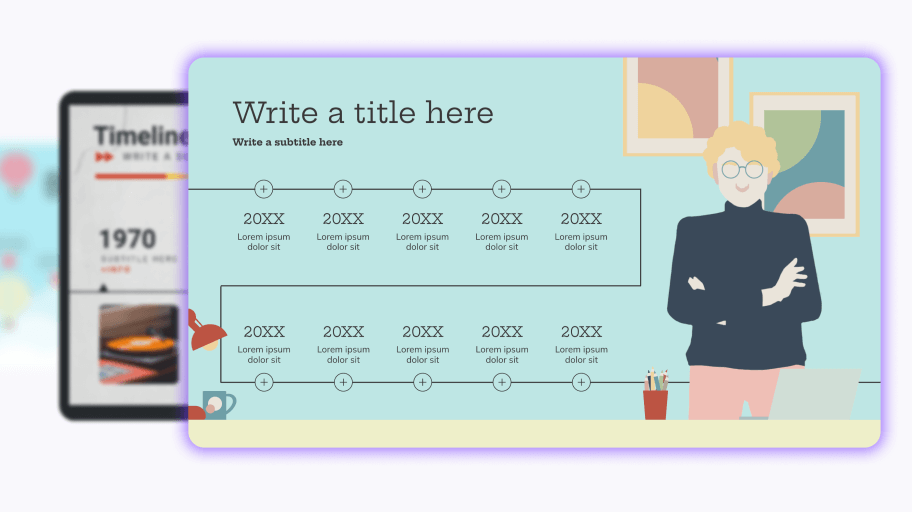 Interactive timeline template