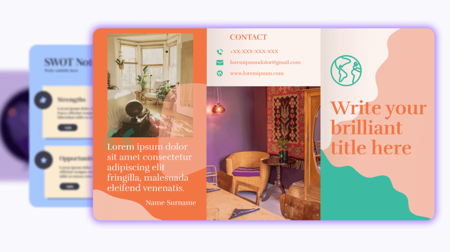Interactive digital brochure template