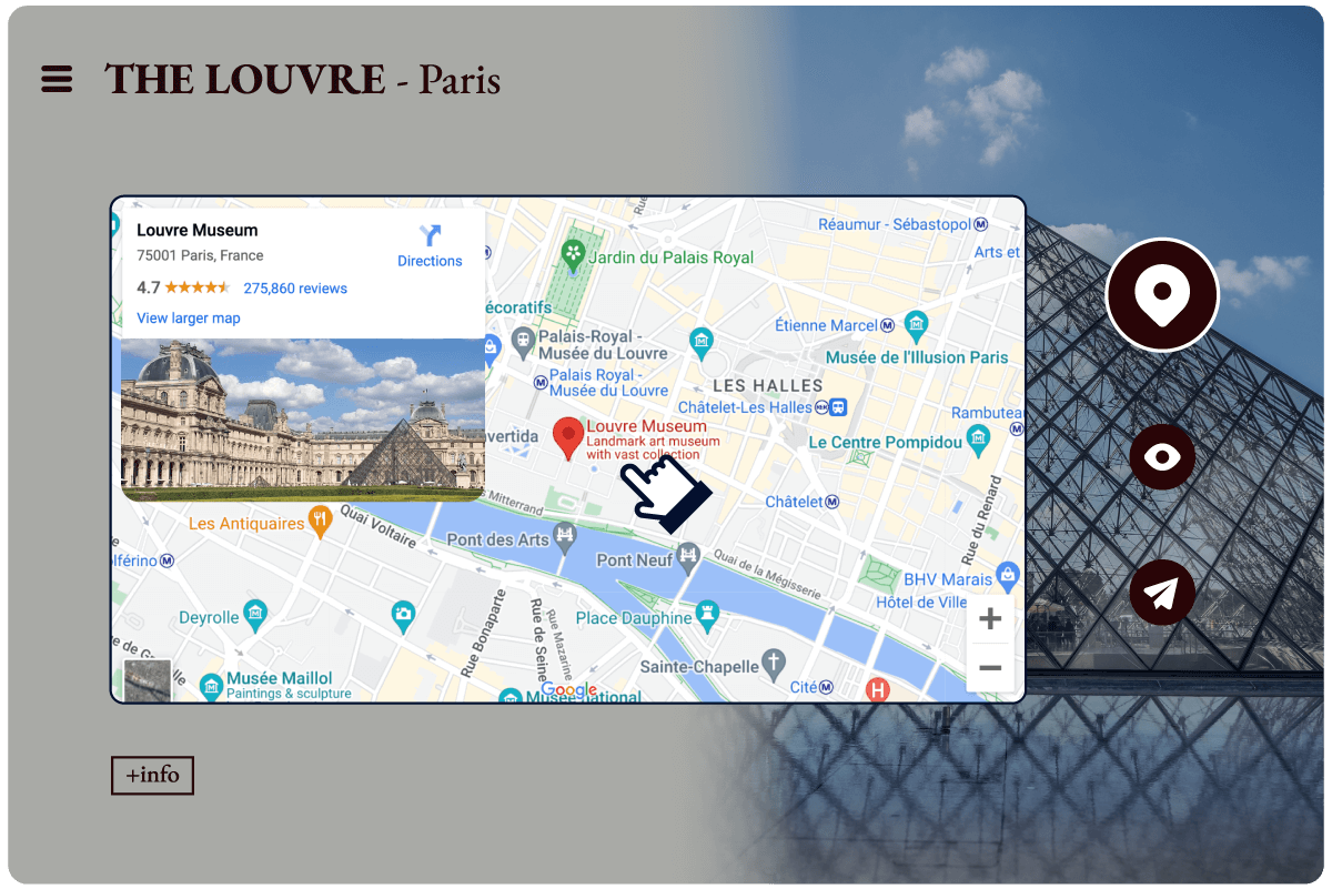 Interactive images guiding visitors at events and tourism destinations
