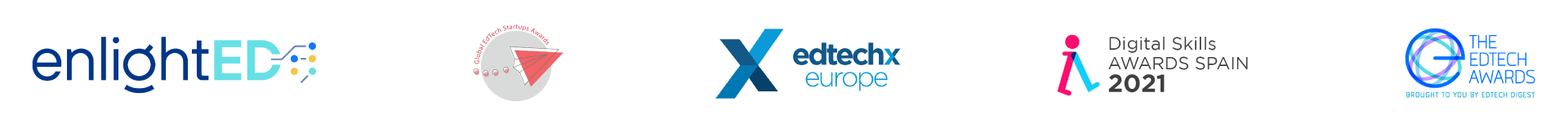 Prêmios educacionais do Genially da enlightED, GESA, EdTechX e Digital Skills Awards
