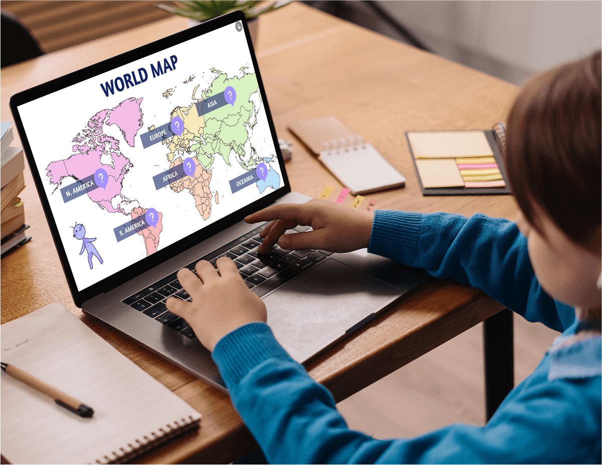 Create an interactive map for the classroom or your website